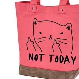Not today quality canvas tote bag by Authentic pigment